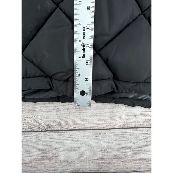 Levis Soft Sherpa Lined Hood Diamond Quilted Parka Jacket Womens XL Black - Picture 12 of 16